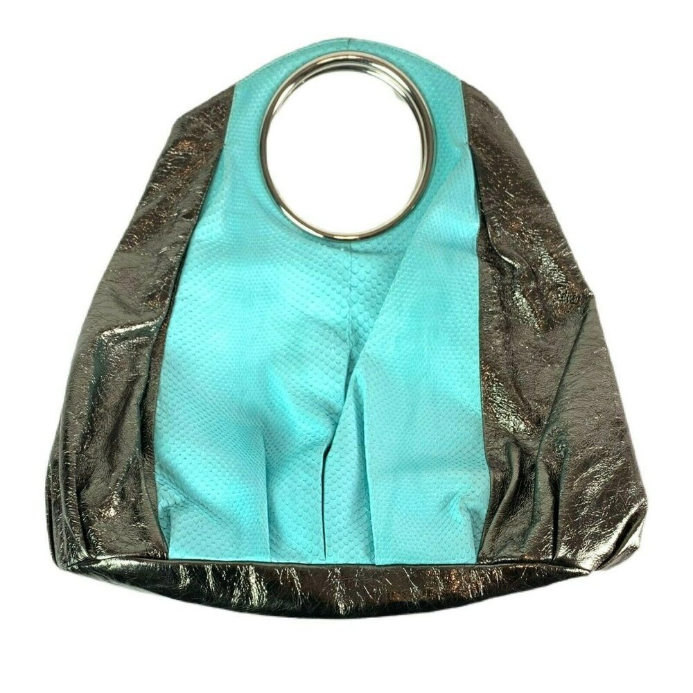 🟣🟣🟣 JANE AUGUST Women's Genuine Python Leather Hobo Handbag
